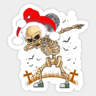 Dabbing Skelett Sticker